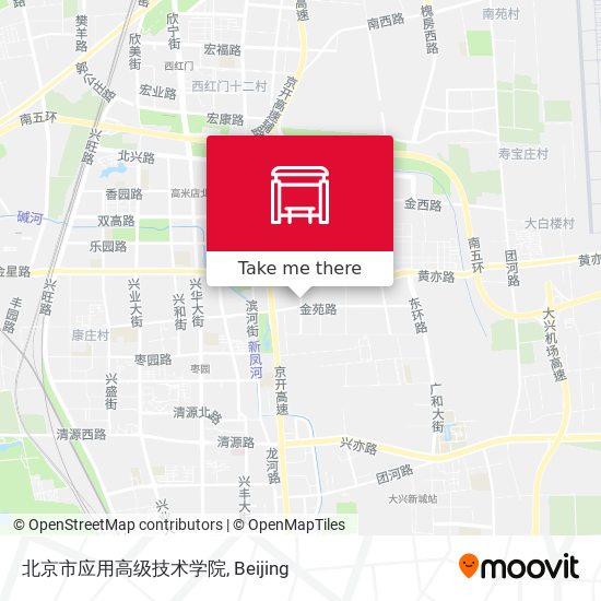 北京市应用高级技术学院 map