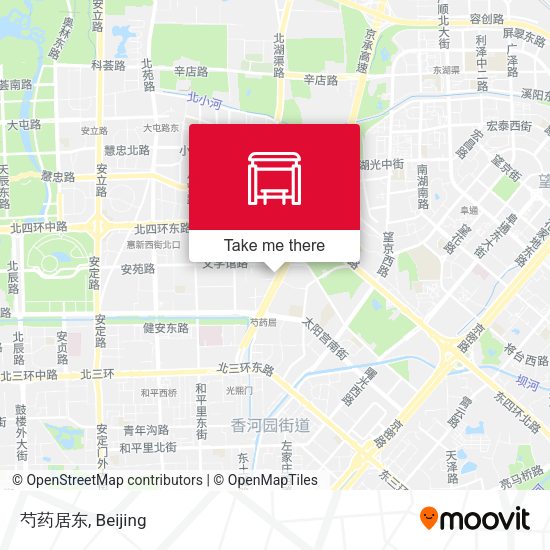 芍药居东 map