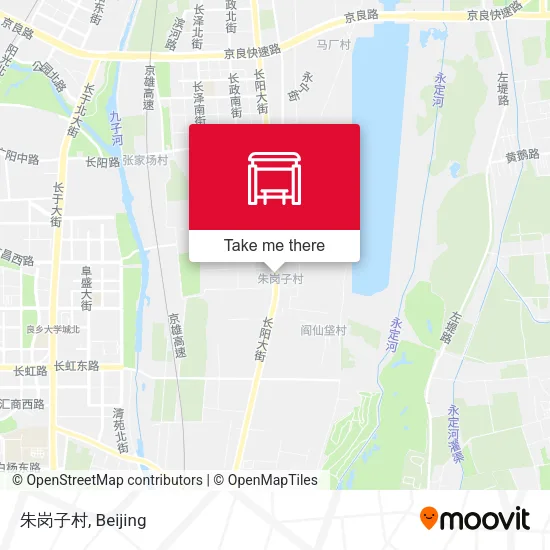 朱岗子村 map