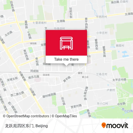 龙跃苑四区东门 map