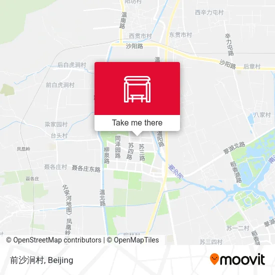 前沙涧村 map