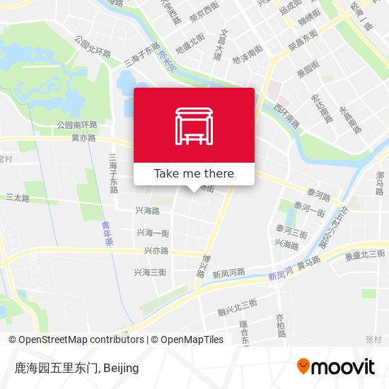 鹿海园五里东门 map