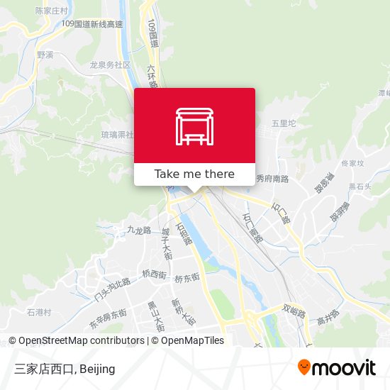 三家店西口 map