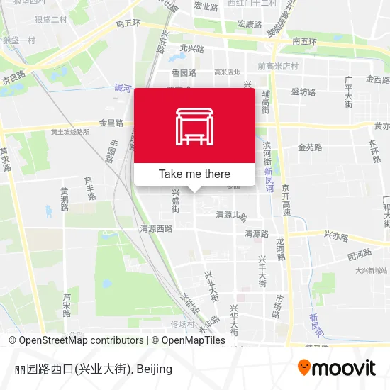 丽园路西口(兴业大街) map