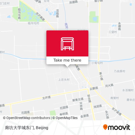 廊坊大学城东门 map