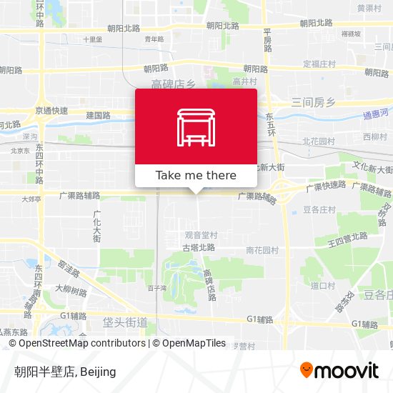 朝阳半壁店 map