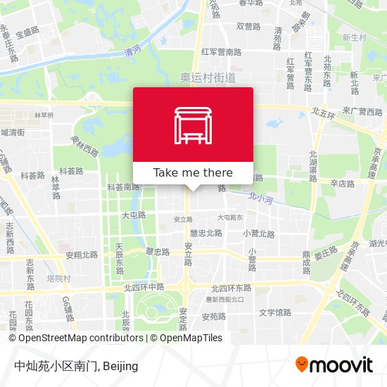 中灿苑小区南门 map