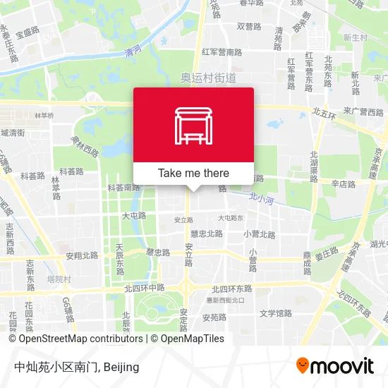 中灿苑小区南门 map