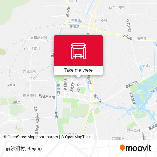前沙涧村 map