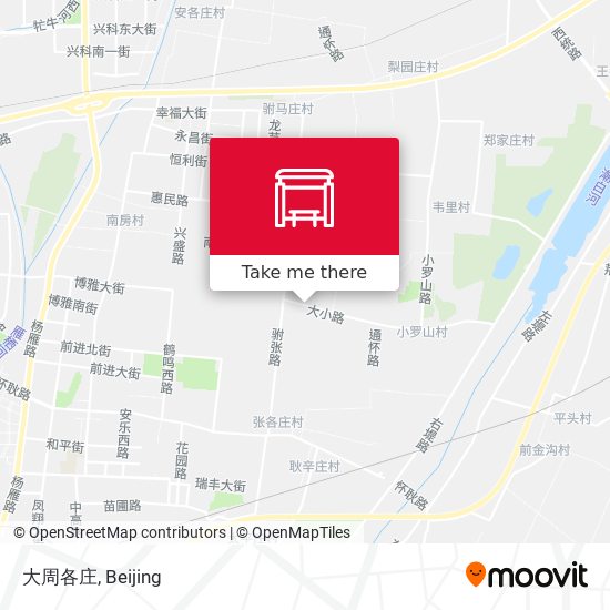 大周各庄 map