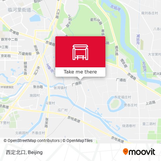 西定北口 map