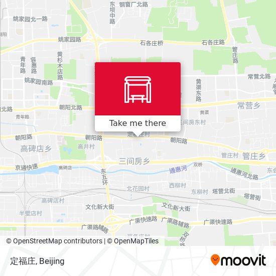 定福庄 map