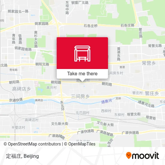 定福庄 map