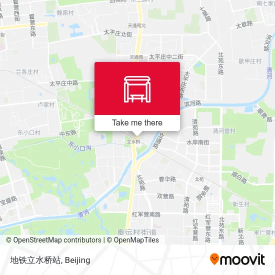 地铁立水桥站 map