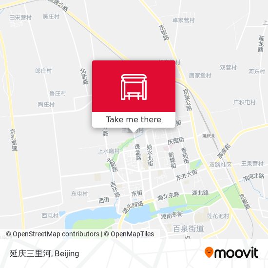 延庆三里河 map