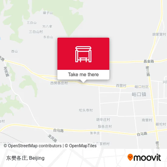 东樊各庄 map