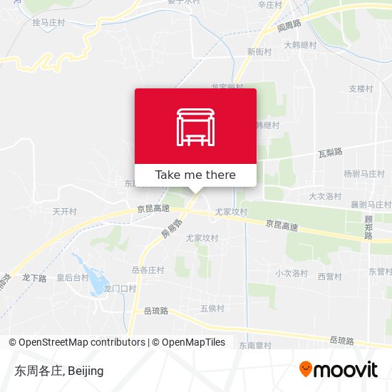 东周各庄 map