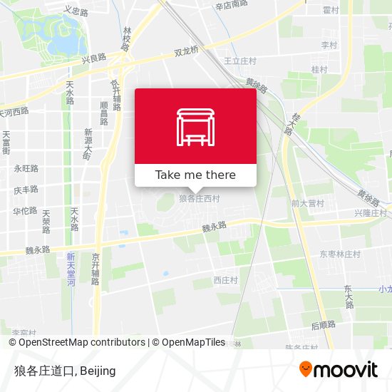 狼各庄道口 map