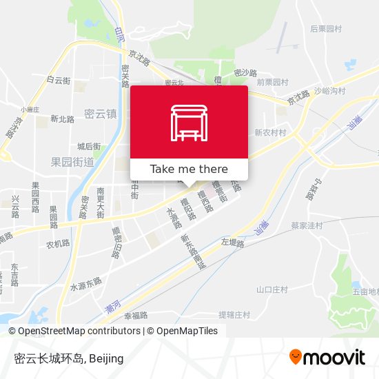 密云长城环岛 map