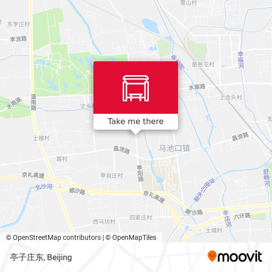 亭子庄东 map