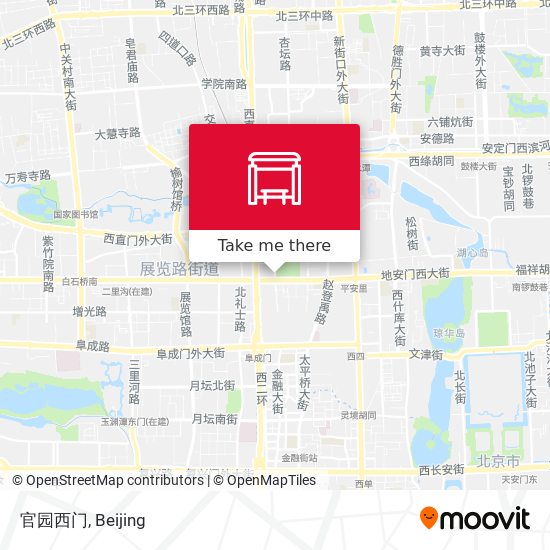 官园西门 map