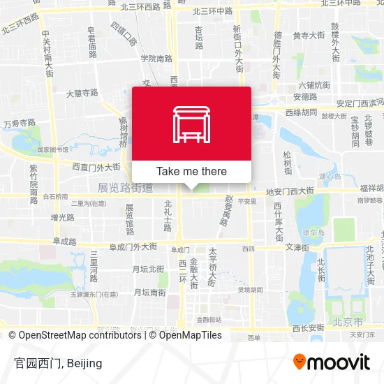 官园西门 map