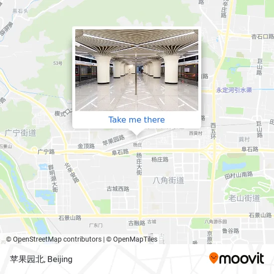 苹果园北 map