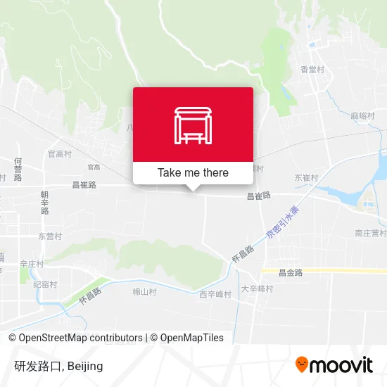 研发路口 map