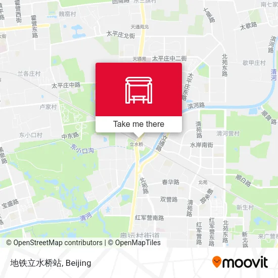 地铁立水桥站 map