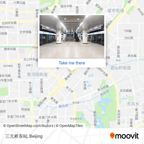 三元桥东站 map