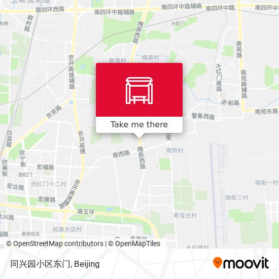 同兴园小区东门 map
