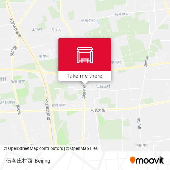 伍各庄村西 map