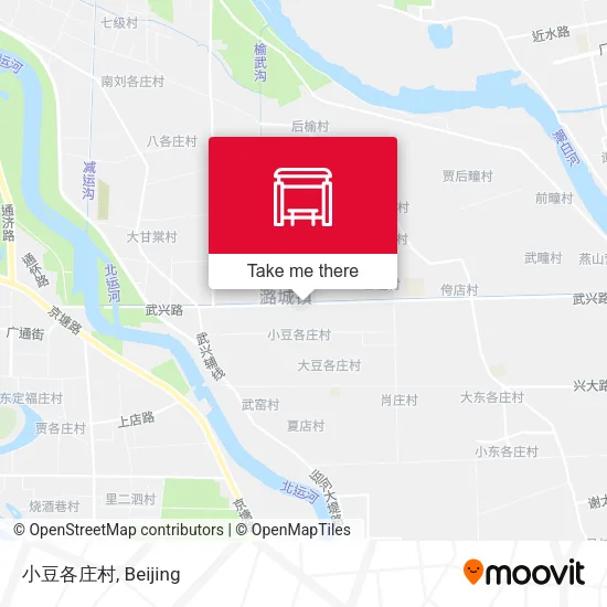 小豆各庄村 map