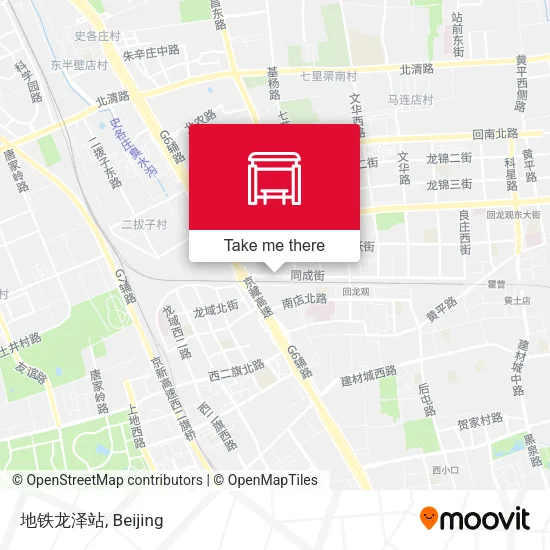 地铁龙泽站 map