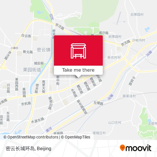 密云长城环岛 map