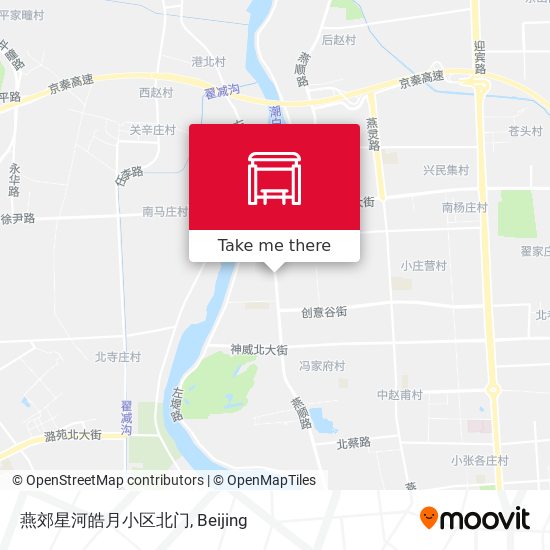 燕郊星河皓月小区北门 map
