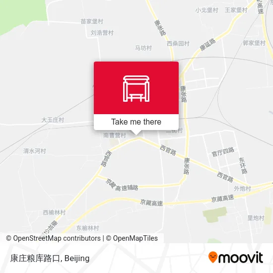 康庄粮库路口 map
