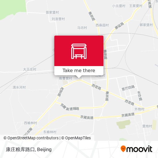 康庄粮库路口 map