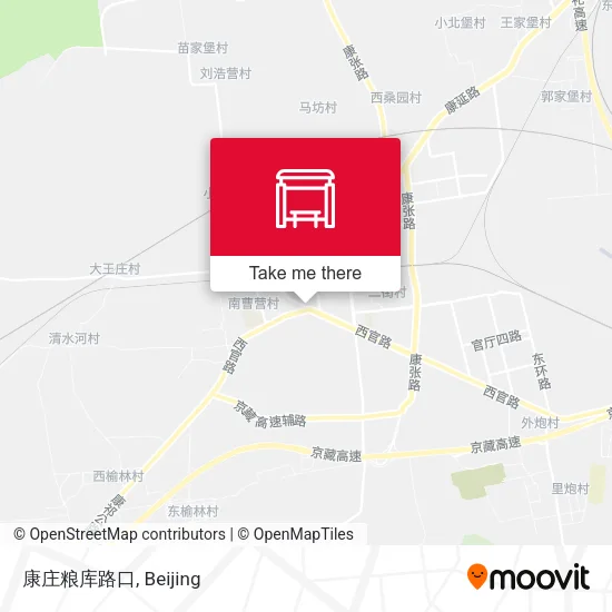 康庄粮库路口 map