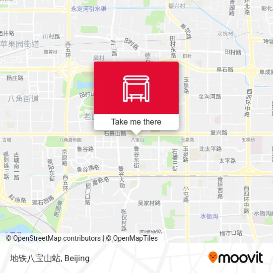 地铁八宝山站 map