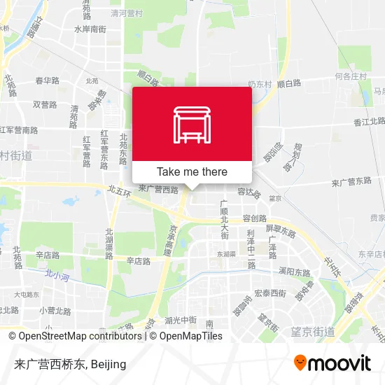 来广营西桥东 map