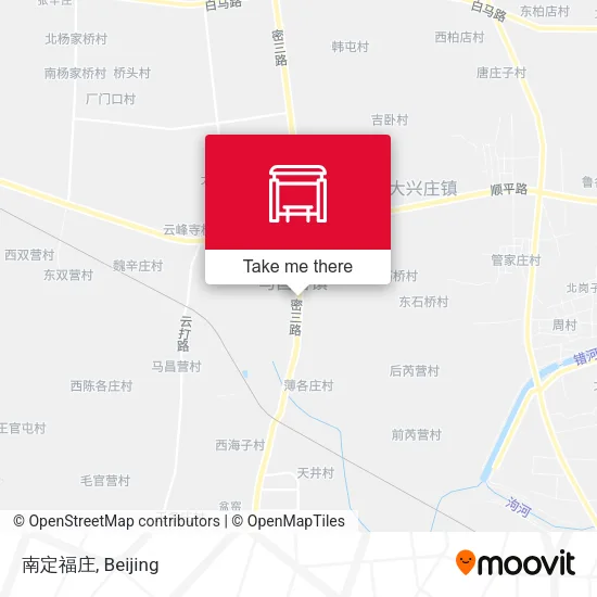 南定福庄 map