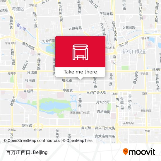百万庄西口 map