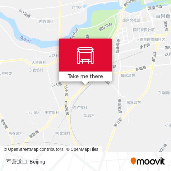 军营道口 map