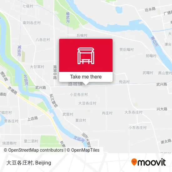 大豆各庄村 map