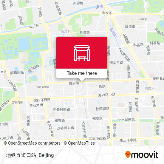 地铁五道口站 map