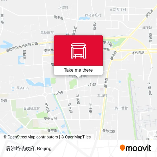 后沙峪镇政府 map