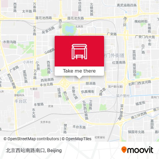 北京西站南路南口 map