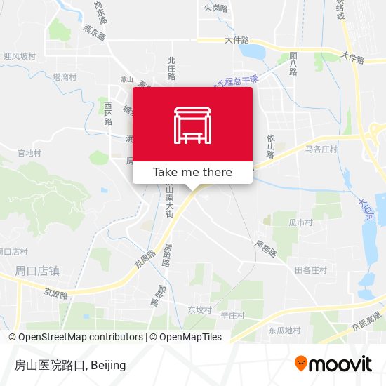 房山医院路口 map