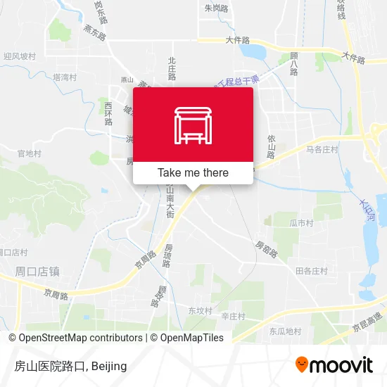 房山医院路口 map